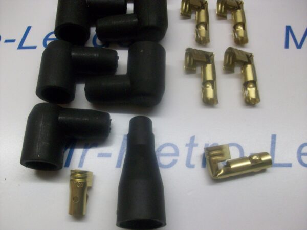 Black Ignition Lead Distributor Boots And Terminals Kit Covers V6  Kit Car