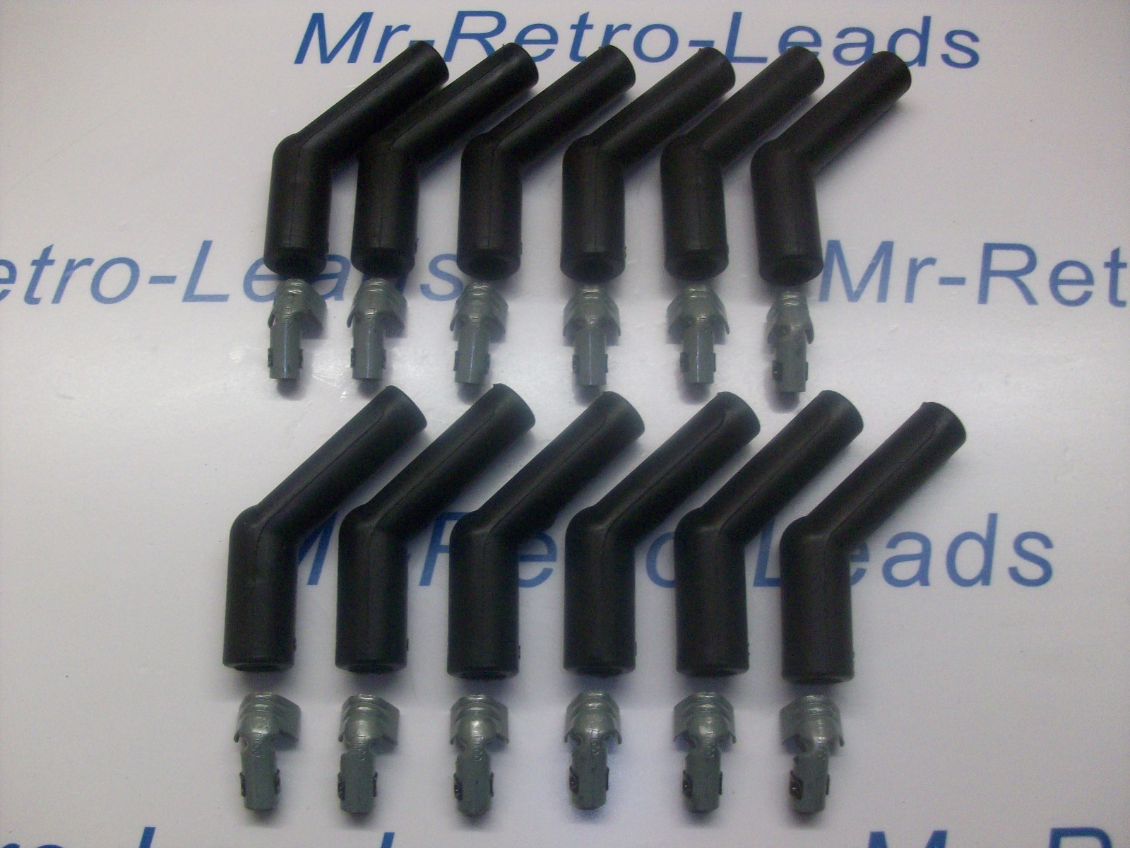 Black Spark Plug Boots Terminals Kit 135 Degree 45 Ignition Lead Ht X 12 Quality