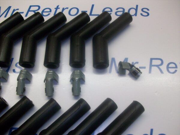 Black Spark Plug Boots Terminals Kit 135 Degree 45 Ignition Lead Ht X 12 Quality