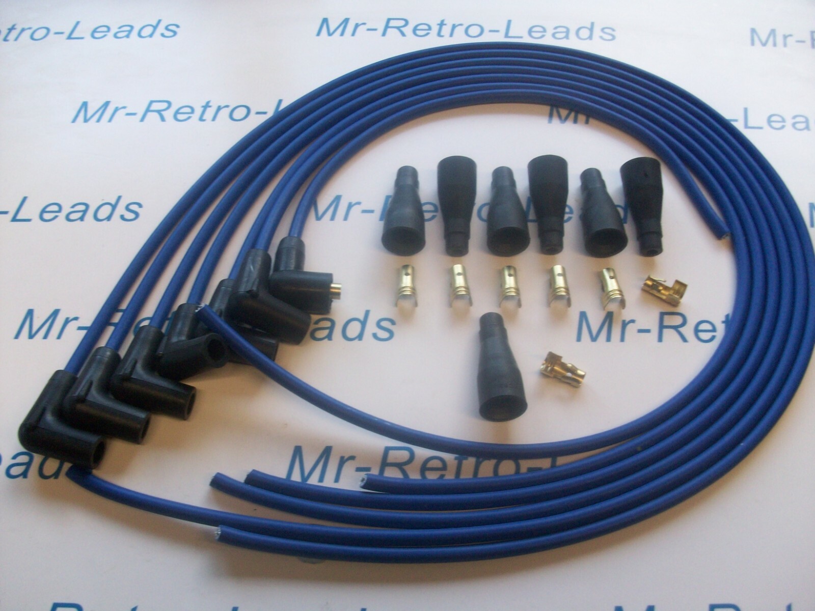 Blue 7mm Performance Ignition Lead Kit Fits. Jaguar Mk 2 Xj6 Xk 6 Cyl Quality