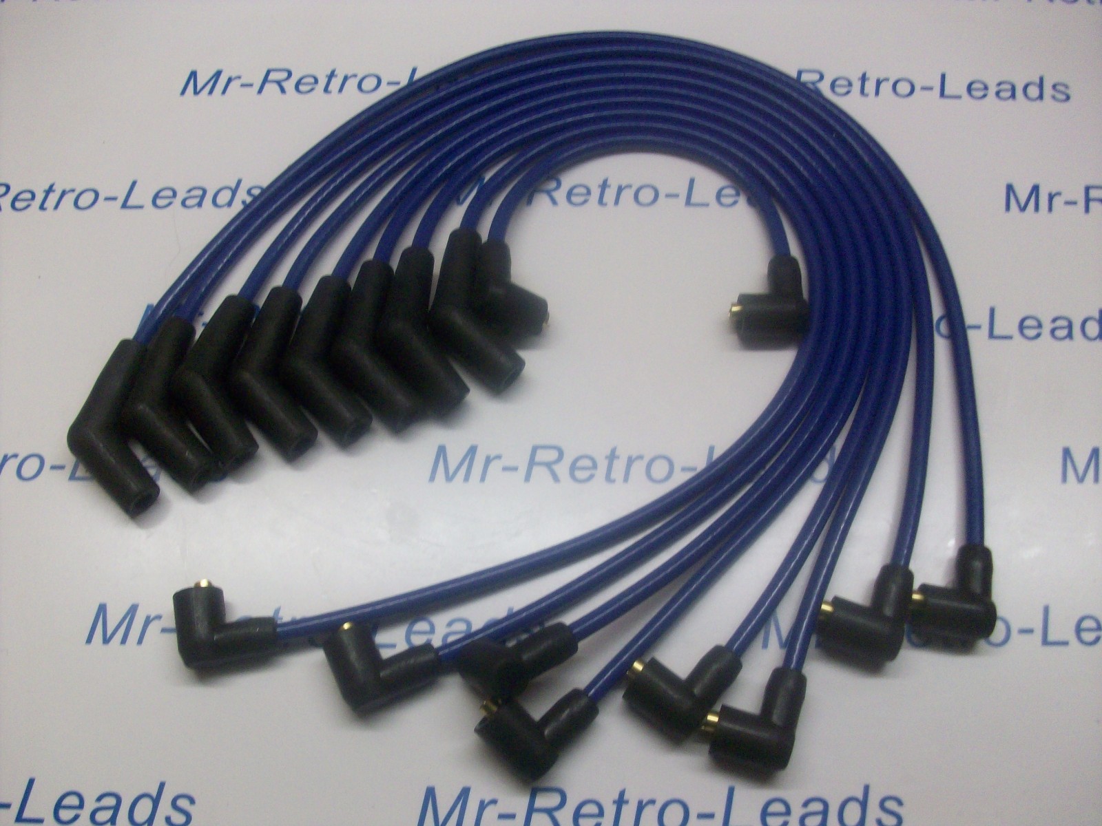 Blue 8.5mm Performance Ignition Leads Mustang V8 Cougar 65 - 73 Din Cap Quality