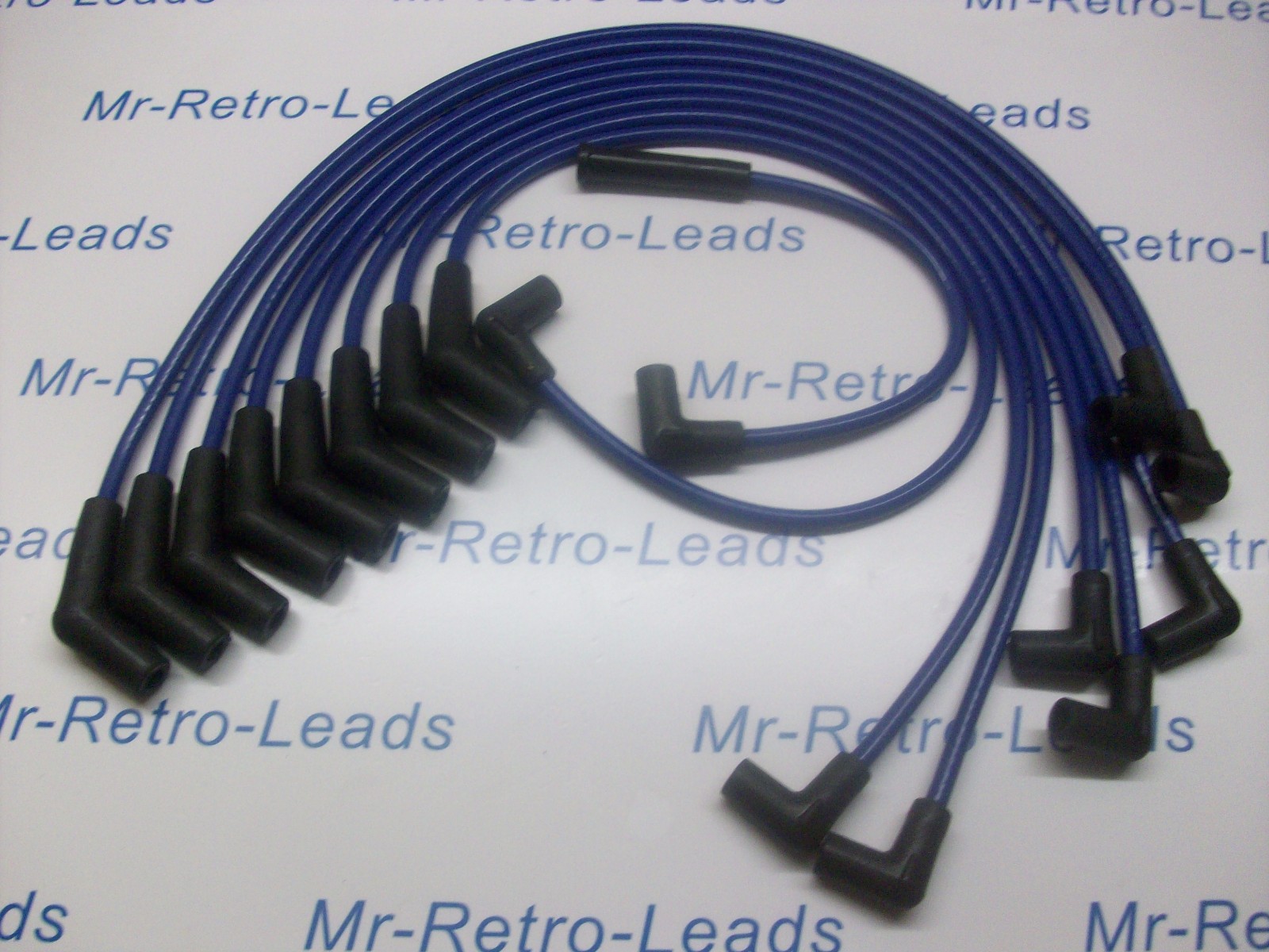 Blue 8.5mm Performance Ignition Leads For The Mustang V8 Cougar 65>73 Hei Cap