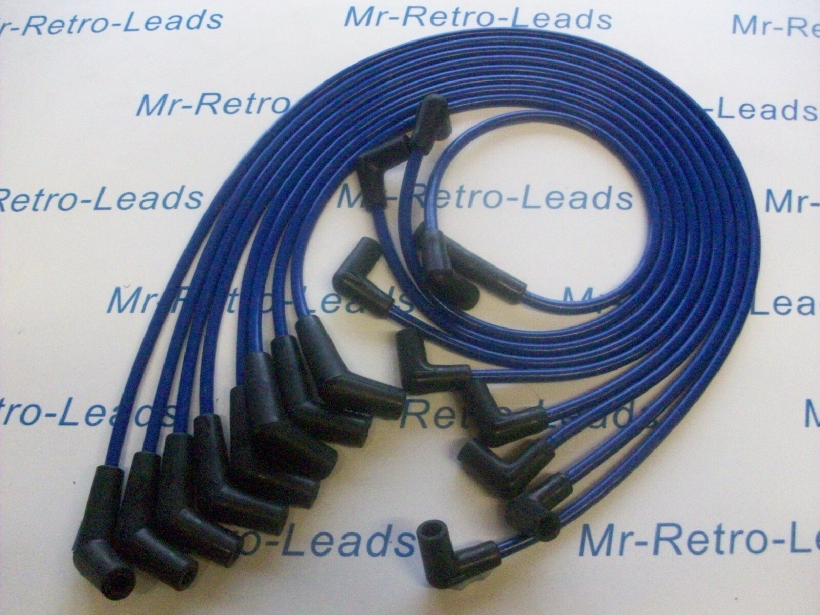 Blue 8.5mm Performance Ignition Leads Chevrolet Chevy Big Block 454 Hei Cap