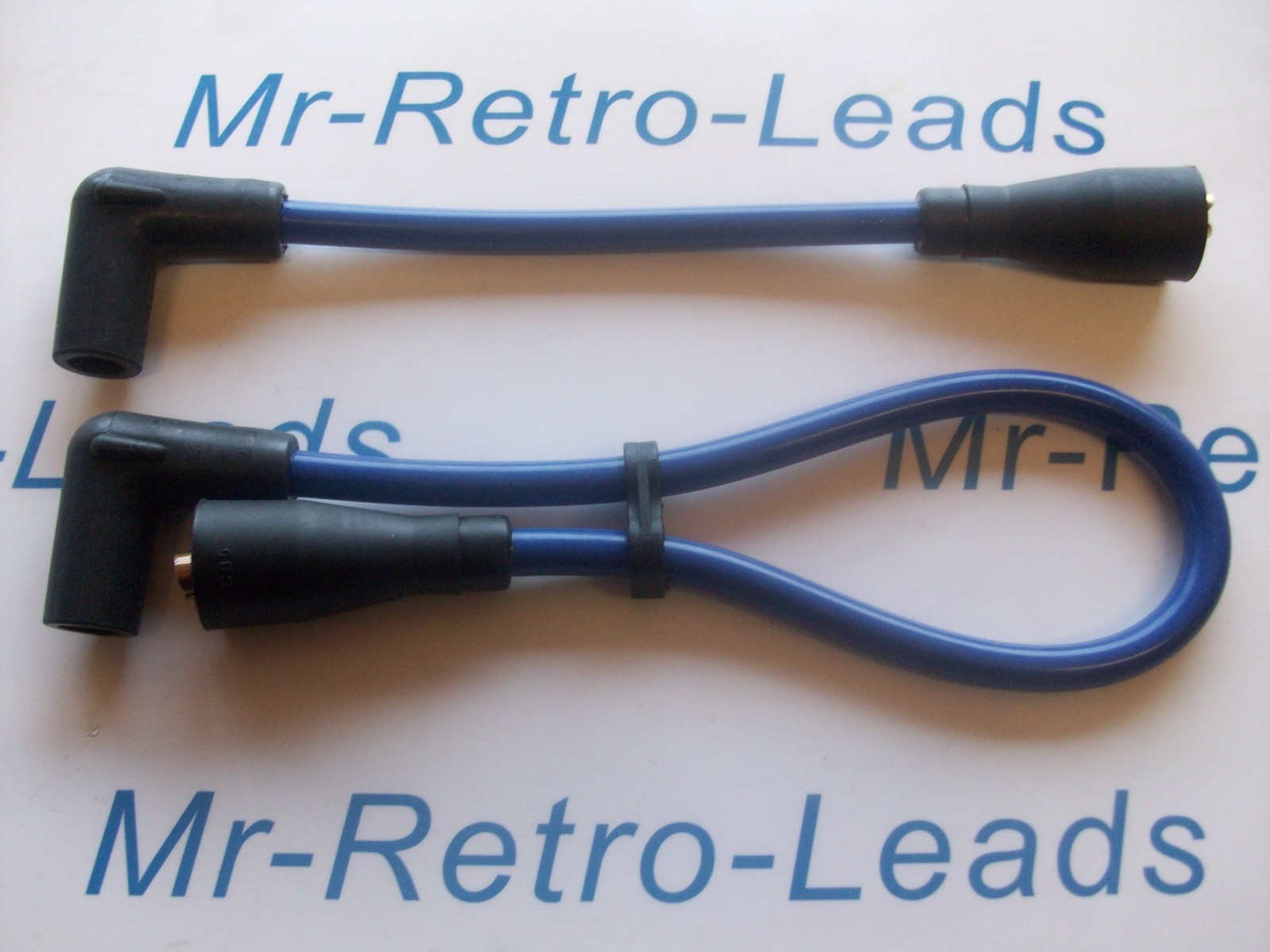 Blue 8.5mm Performance Ignition Leads Harley Davidson Fatboy 1340 1996 Evo Eng