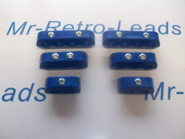 Blue 8.5mm Spark Plug Ignition Lead Separator Holder Clamp Spacer For The V8 Car