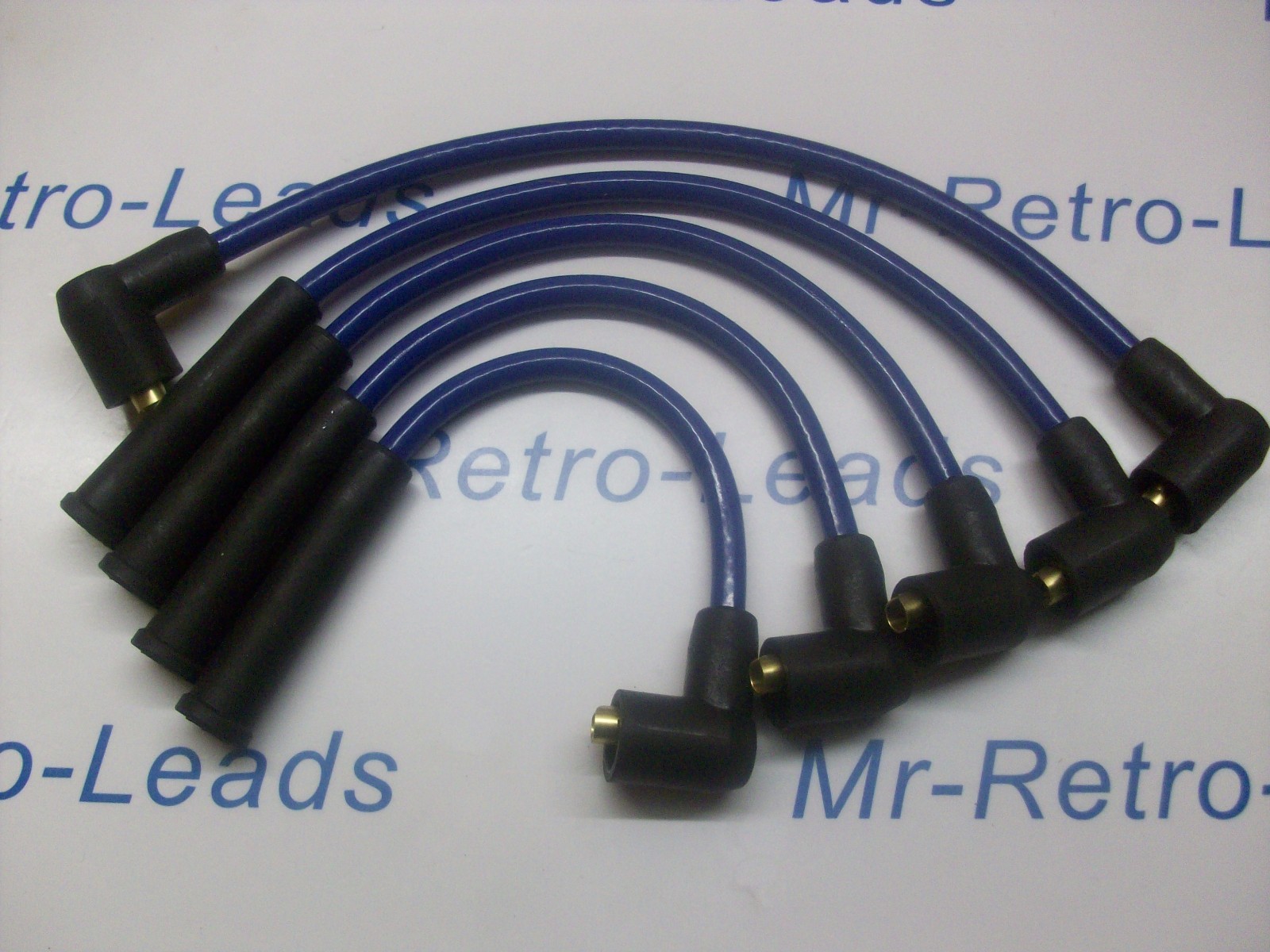Blue 8m Performance Ignition Leads Fits Robin Regal Fox Kitten Bond Bug Rialto