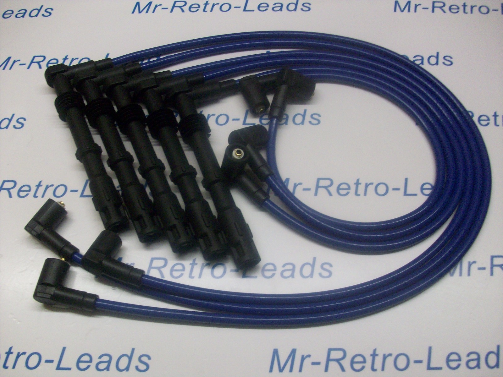 Blue 8mm Performance Ht Leads For Audi Coupe 2.2 2.0 20v Turbo 200 90 7a 3b Nm 