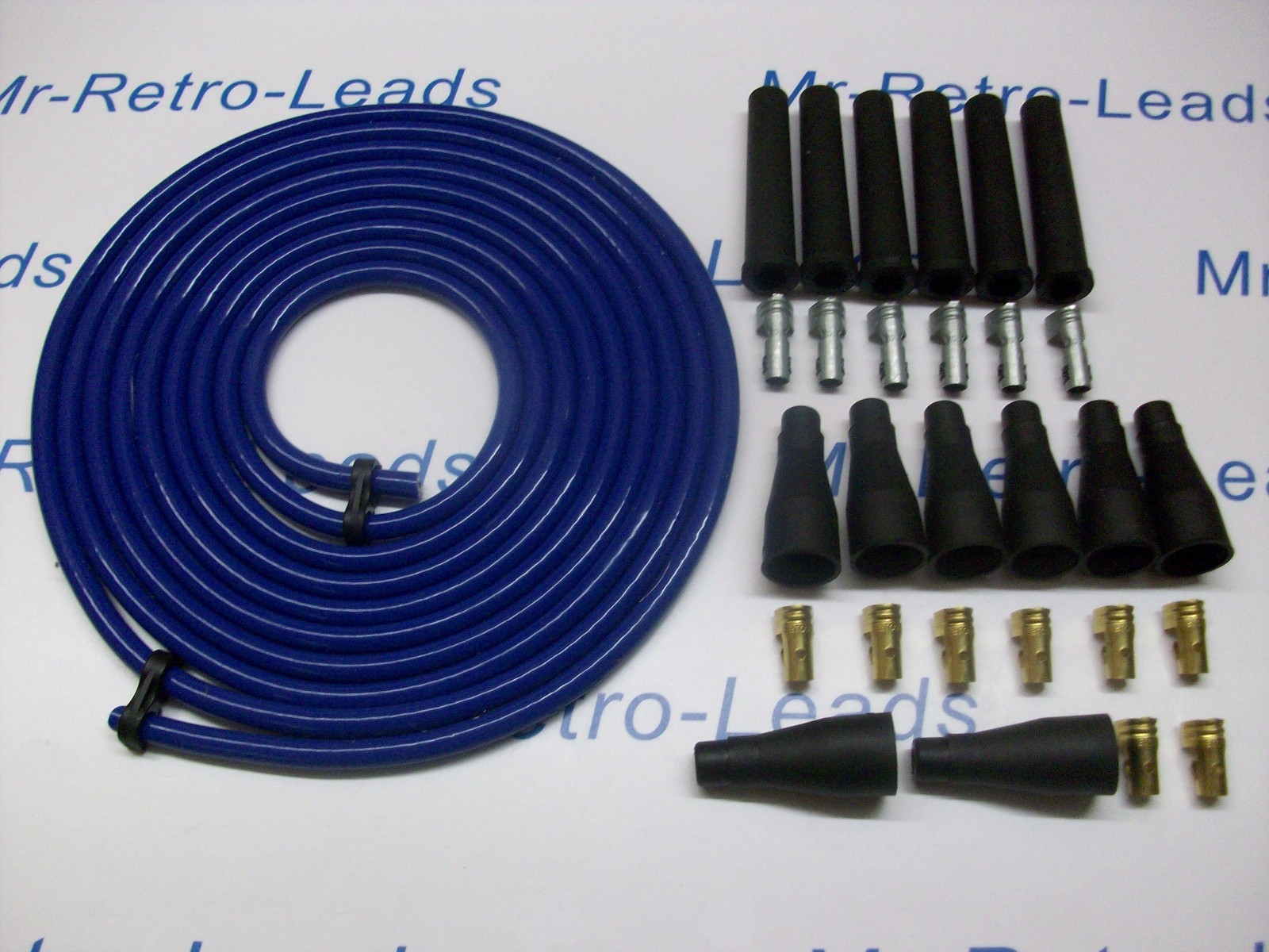 Blue 8mm Performance Ignition Lead Kit For Kit Car Cable For The V6 4 Meters