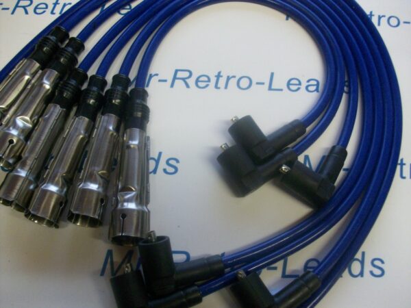 Blue 8mm Performance Ignition Leads For Hagglunds Bv206 Petrol V6 Engine 1985 >