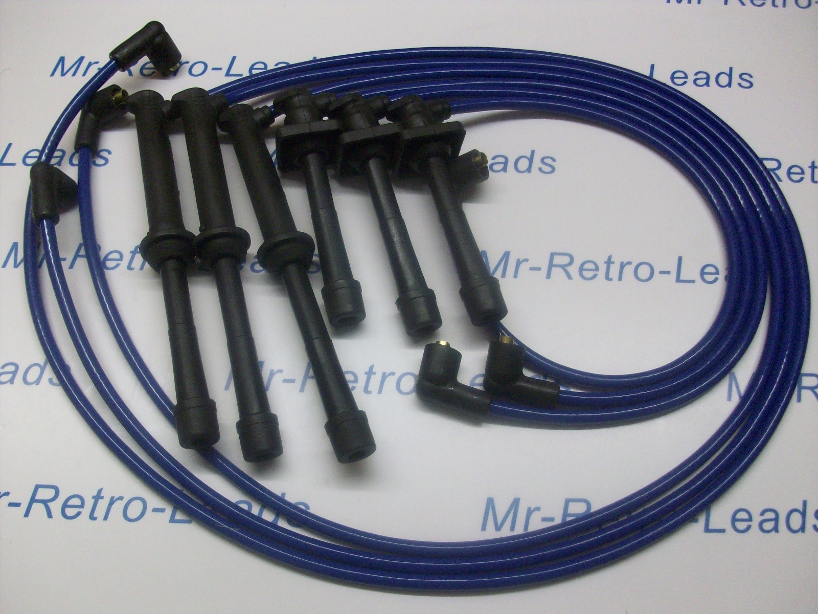 Blue 8mm Performance Ignition Leads For Probe V6 24v 323 626 Mx-3 6 Xedos 6 9