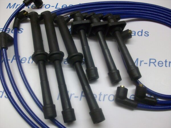 Blue 8mm Performance Ignition Leads For Probe V6 24v 323 626 Mx-3 6 Xedos 6 9