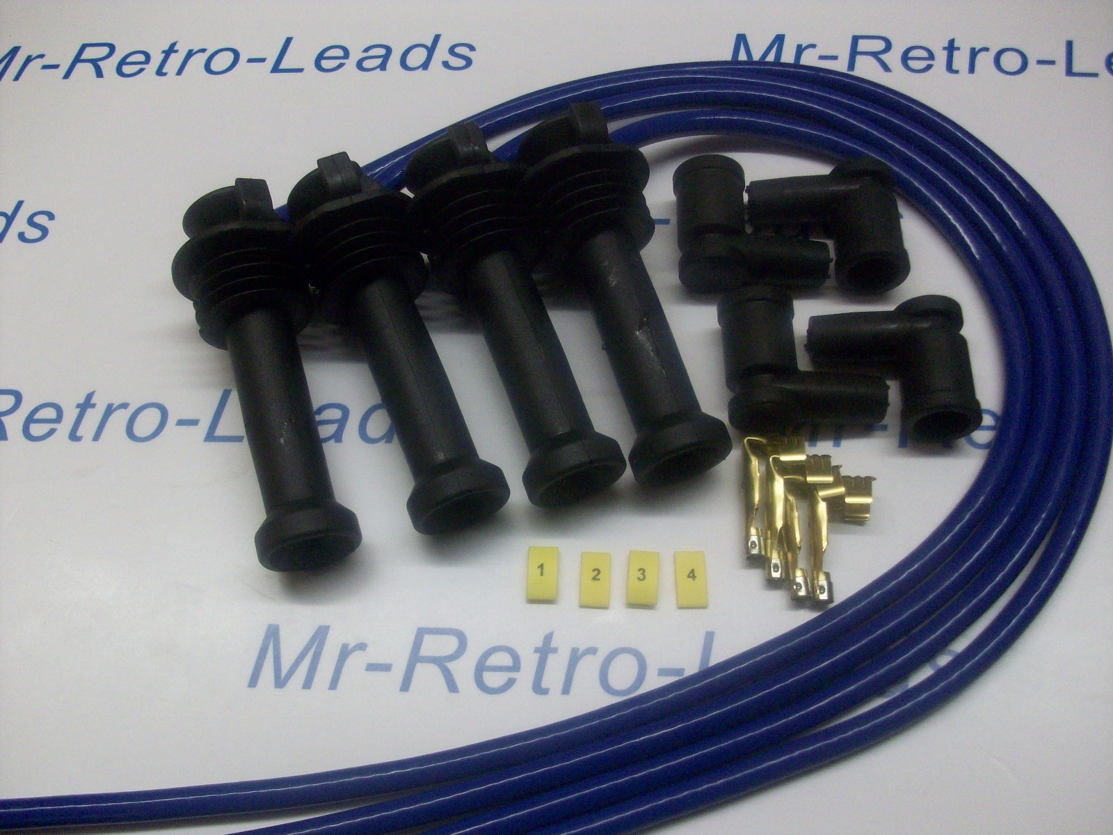 Blue 8mm Performance Ignition Lead Kit For Zetec Black Top Kit-car Part Built
