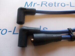 Blue 8mm Performance Ignition Leads Harley Davidson Fatboy 1340 1996 Evo Engine
