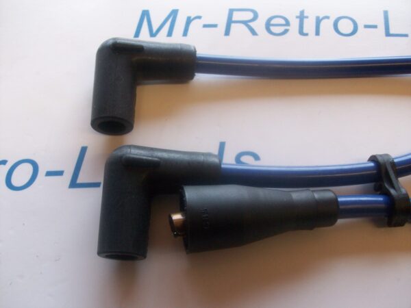 Blue 8mm Performance Ignition Leads Harley Davidson Fatboy 1340 1996 Evo Engine