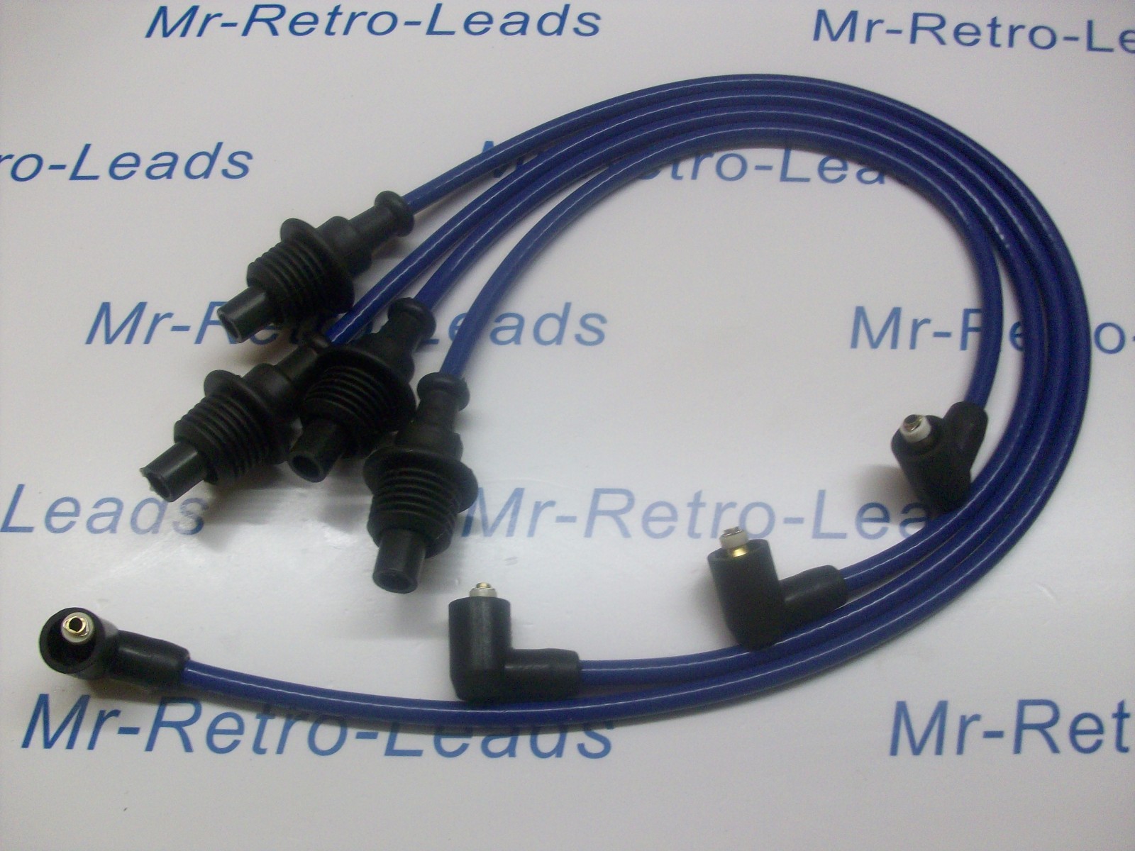 Blue 8mm Performance Ignition Leads For 205 306 309 405 406 M4 Distributor Cap