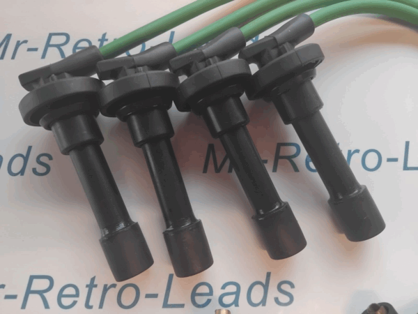 Green 8mm Performance Ignition Leads For The Civic D16 Dohc Engines Quality Ht