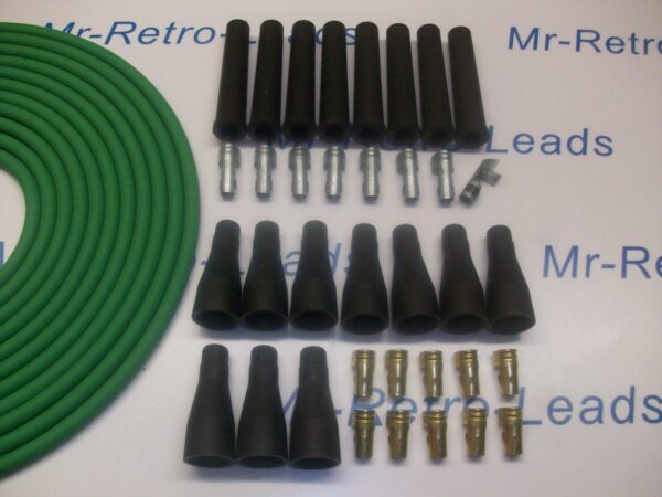 Green 8mm Performance Ignition Lead Kit V8 Kit Car Kit 6 Meters Kit Car Quality