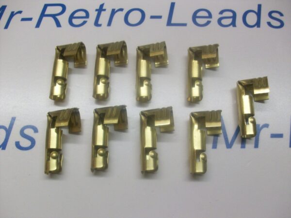 Ignition Lead Distributor Brass Terminal X 9 Ht 90" Degree Din Type For 8mm 7mm