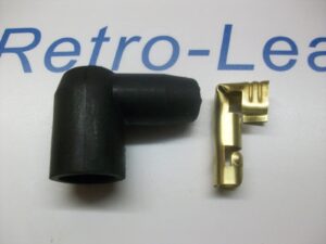 Ignition Lead Distributor Plug Fitting Rubber Boot Cap & Terminal 90 Degree Din