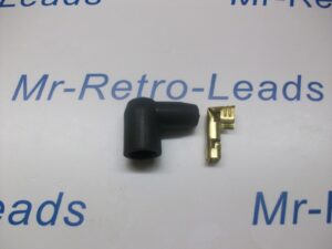 Ignition Lead Distributor Plug Fitting Rubber Boot Cap & Terminal 90 Degree Din