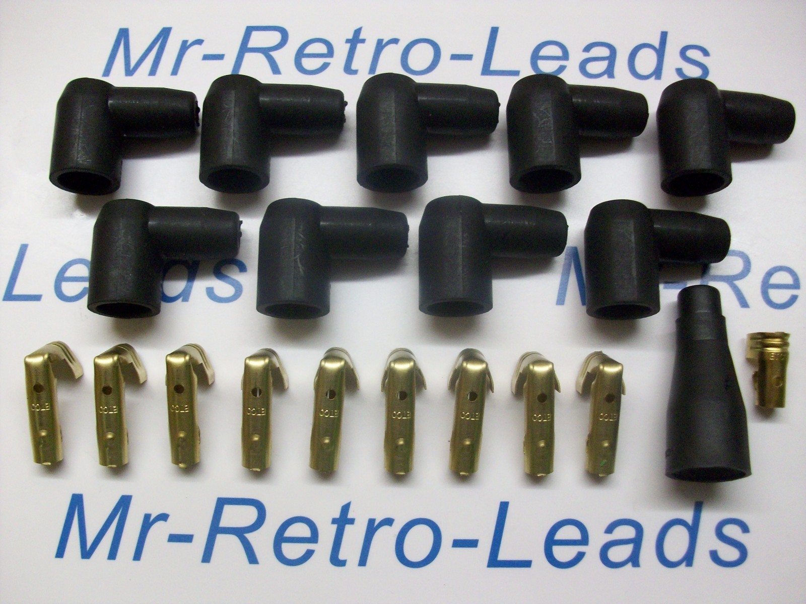 Ignition Lead Distributor Boots And Terminals 90"degree  X8 V8  Kit Boots Cover