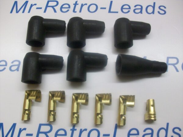 Ignition Lead Distributor Boots & Terminal Kit 90"degree Covers Cap Kit Car Ht
