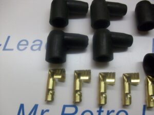 Ignition Lead Distributor Boots & Terminal Kit 90"degree Covers Cap Kit Car Ht