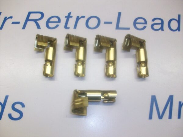 Ignition Lead Distributor Brass Terminal X5 Ht Right Angle Push In Type 8mm 7mm
