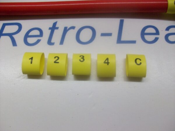 Ignition Lead Numbers Plug 1 / 4 Heat Shrink Ht Lead Black On Yellow 1 / 4 And C