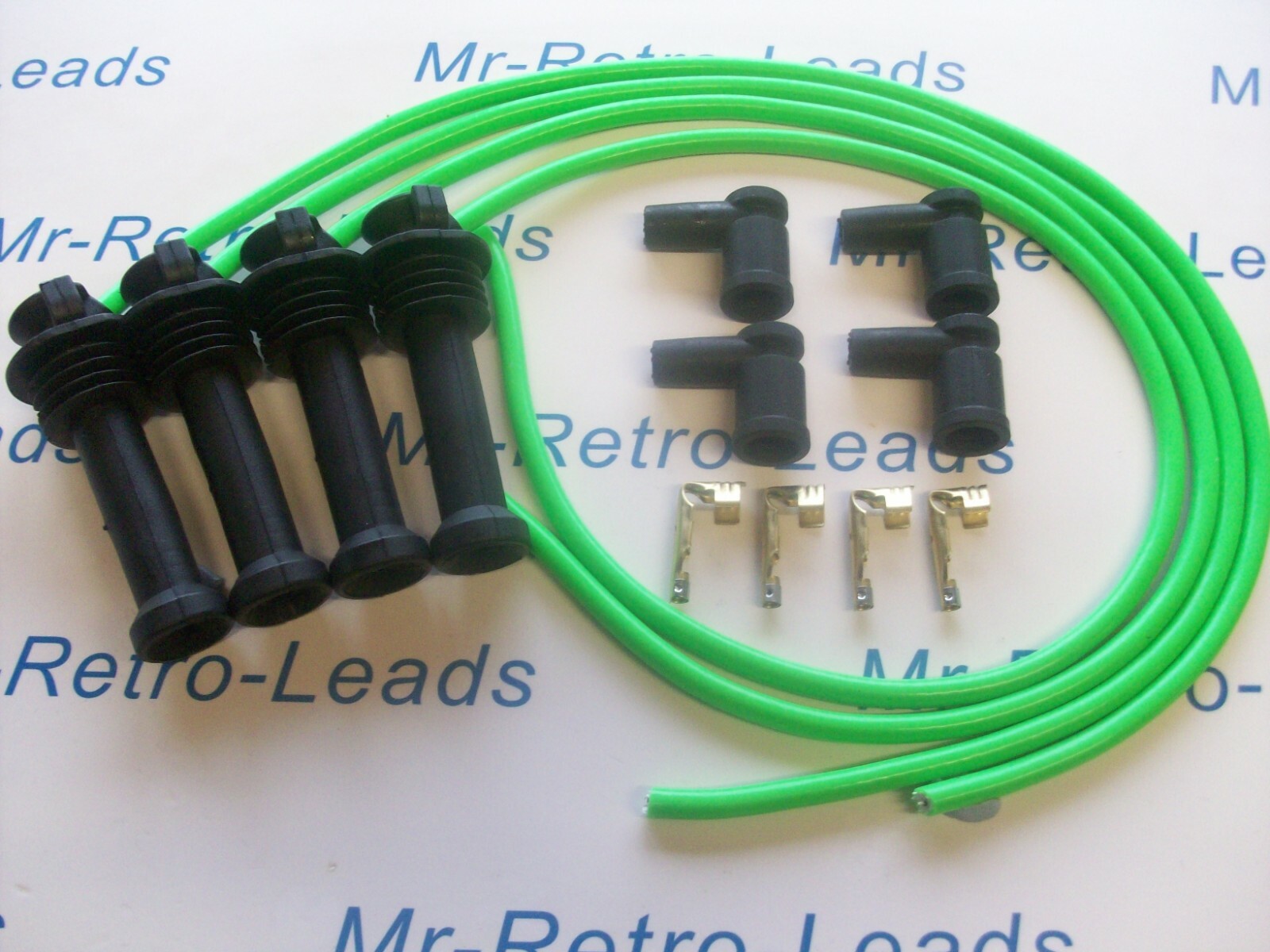 Lime Green 8mm Performance Ignition Lead Kit Zetec Black Top Kit-car Part Built