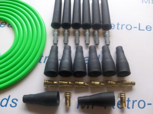 Lime Green 8mm Performance Ignition Lead Kit 6 Cyl 4 Meters Kit Car Quality Lead