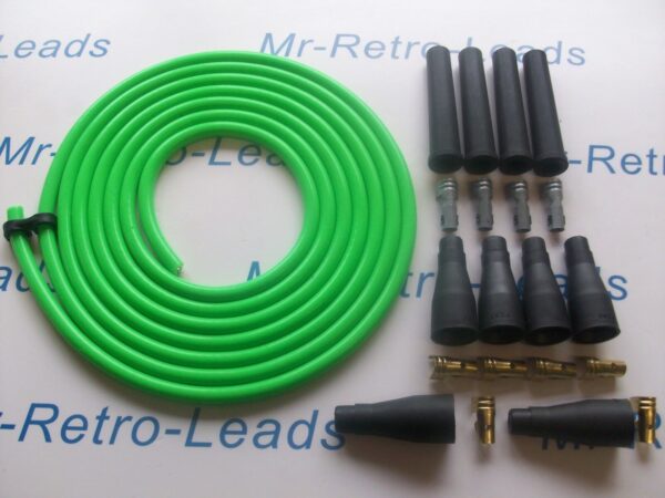 Lime Green 8mm Performance Ignition Lead Kit 4 Cyl Kit Car 3 Meters Quality Lead