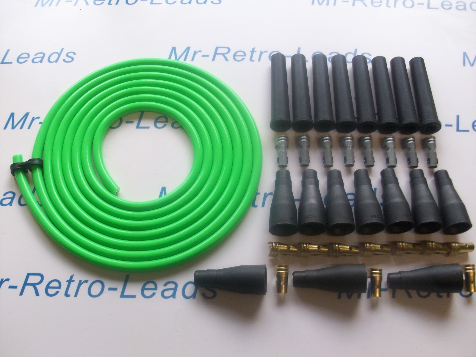 Lime Green 8mm Performance Ignition Lead Kit V8 Kit Car 6 Meters Quality Ht Lead