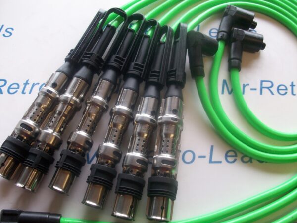 Lime Green 8mm Performance Ignition Leads Golf Bora 2.8 24v V6 Ayl Aqp Quality