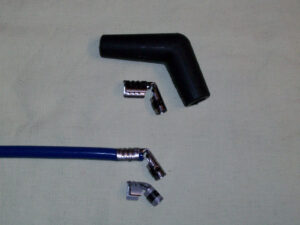 One Ht Ignition Spark Plug Rubber Boot Terminal 45 / 135 Degree Stainless Steel