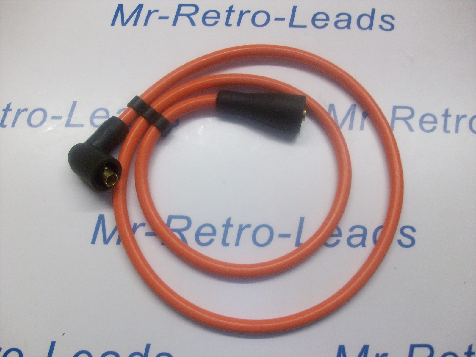 Orange 8mm Extra Long Ignition Lead Coil Cars From 50s  70s And More 1.5 Meter