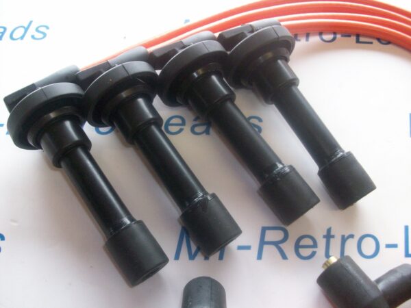 Orange 8mm Performance Ignition Leads For The Civic D16 Dohc Engines Quality Ht