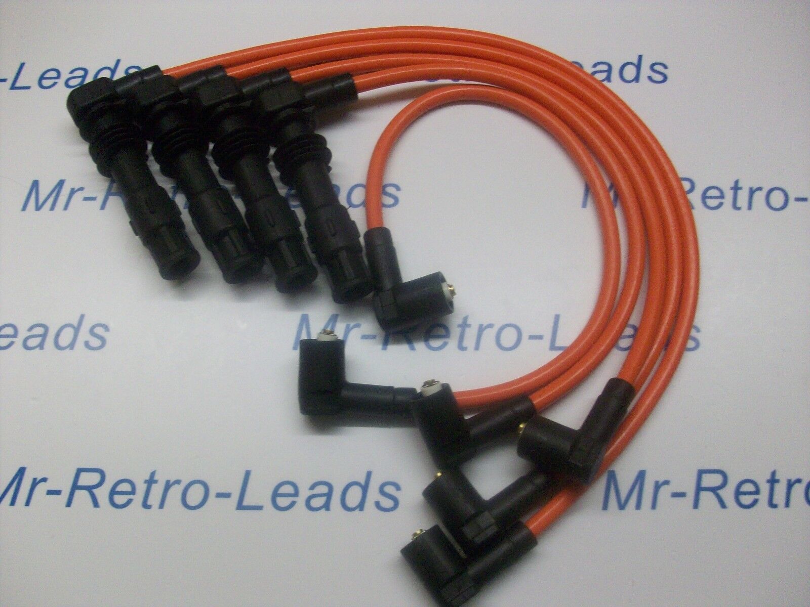 Orange 8mm Performance Ignition Leads Fits Polo 1.4 100 16v Quality 1996 1999