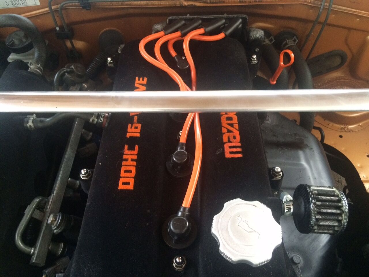 Orange 8mm Performance Ignition Leads For The Mx5 Mk1 Mk2 1.6 1.8 Eunos Quality