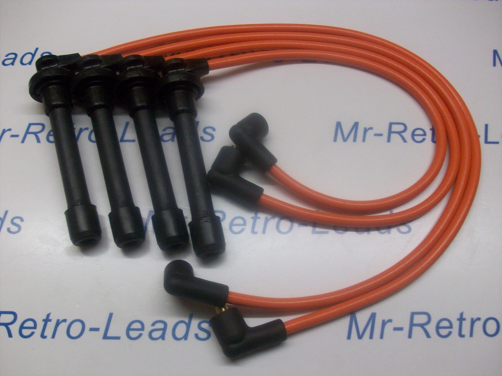 Orange 8mm Performance Ignition Leads For The Civic 2.0i 1.8i 1.6i 1.5i 1.4i 16v