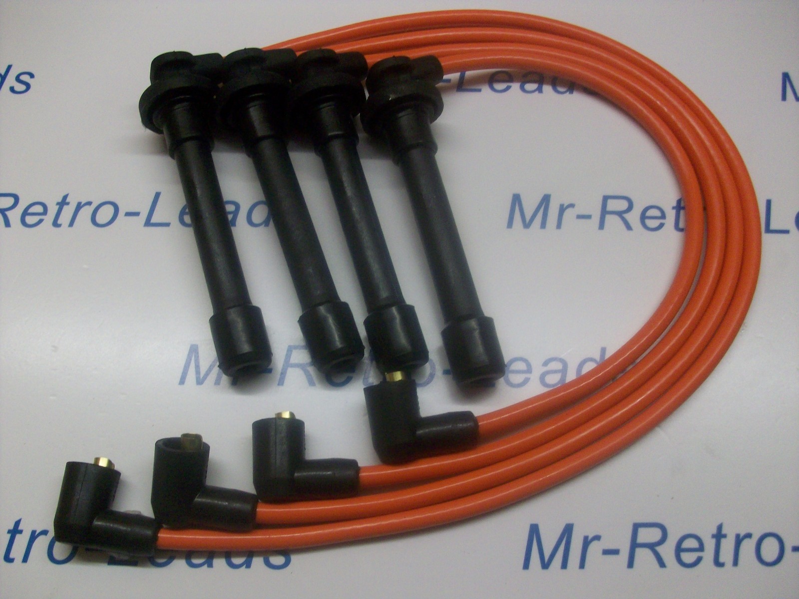 Orange 8mm Performance Ignition Leads For Civic Coupe 1.6i 1.5i 16v Vtec Crx 