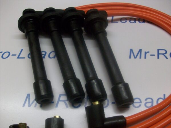 Orange 8mm Performance Ignition Leads For Civic Coupe 1.6i 1.5i 16v Vtec Crx