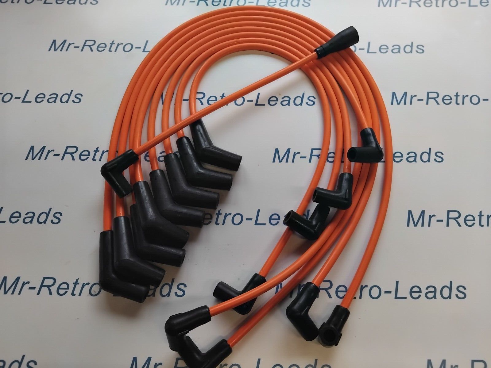 Orange 8mm Performance Ignition Leads For The Mustang V8 Cougar 65 73 Hei Cap