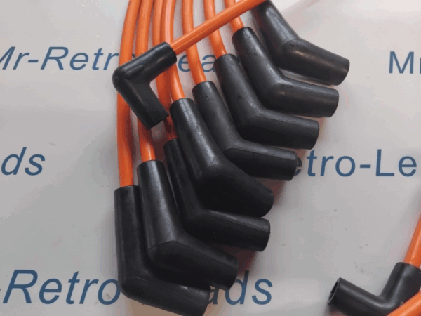 Orange 8mm Performance Ignition Leads For The Mustang V8 Cougar 65 73 Hei Cap