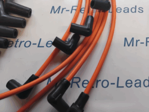 Orange 8mm Performance Ignition Leads For The Mustang V8 Cougar 65 73 Hei Cap