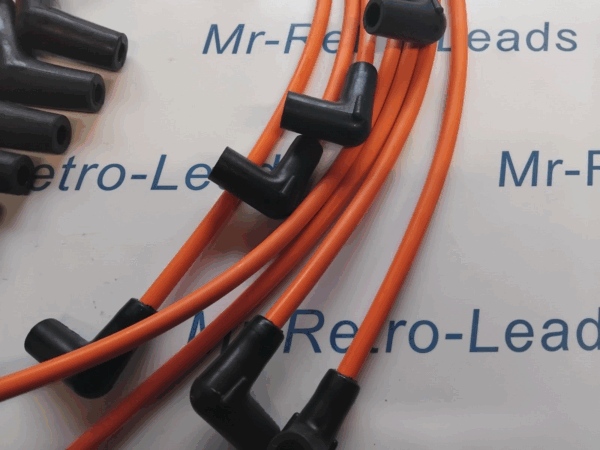 Orange 8mm Performance Ignition Leads For The Mustang V8 Cougar 65 73 Hei Cap