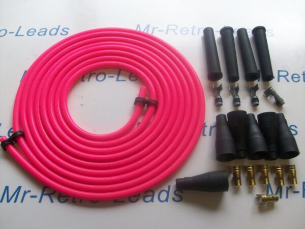 Pink 8mm Performance Ignition Lead Kit For The 4 Cyl Kit Car 3 Meters Quality Ht