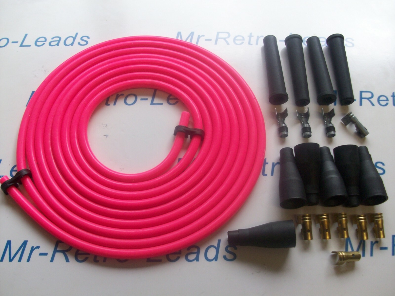 Pink 8mm Performance Ignition Lead Kit For The 4 Cyl Kit Car 3 Meters Quality Ht