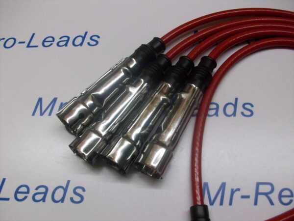 Red 10mm Performance Ignition Leads Golf Mk2 Mk3 Gti 8v M4 Distributor Cap Pin