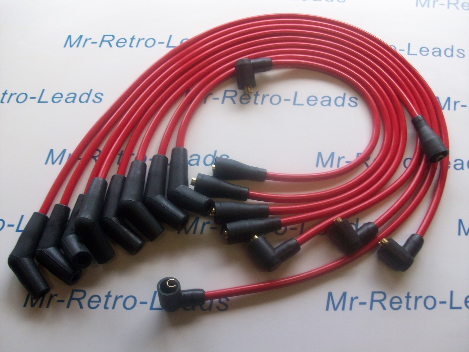 Red 10mm Performance Ignition Leads For Tvr Chimaera V8 Lucas Distributor Ht..